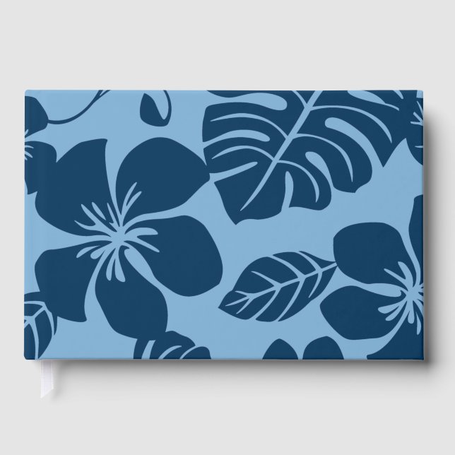 PINK BIKINI-PATTER IN BLAU x 2 Gästebuch (Vorderseite)