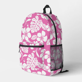 PINK BIKINI PATTER IN FLAMINGO PINK BEDRUCKTER RUCKSACK