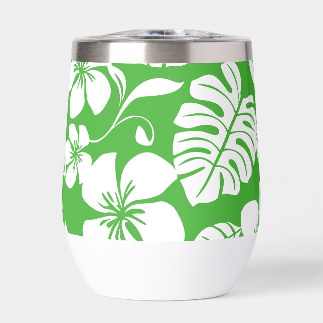 PINK BIKINI PATTER IN GRASS GREEN (Vorderseite)