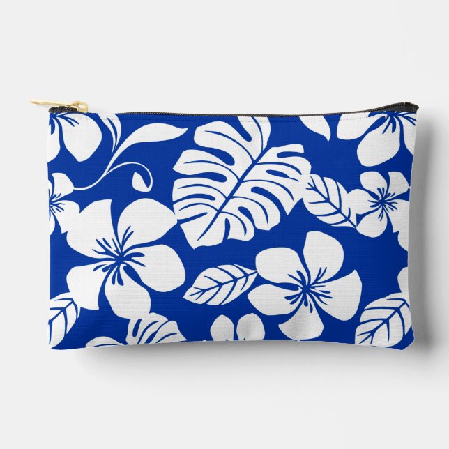 PINK BIKINI PATTER IN ROYAL BLAUE ZUBEHÖRTASCHE (Vorderseite)