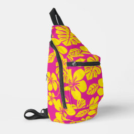 PINK BIKINI PATTERN IN HET PINK/GELB CROSSBODY BAG