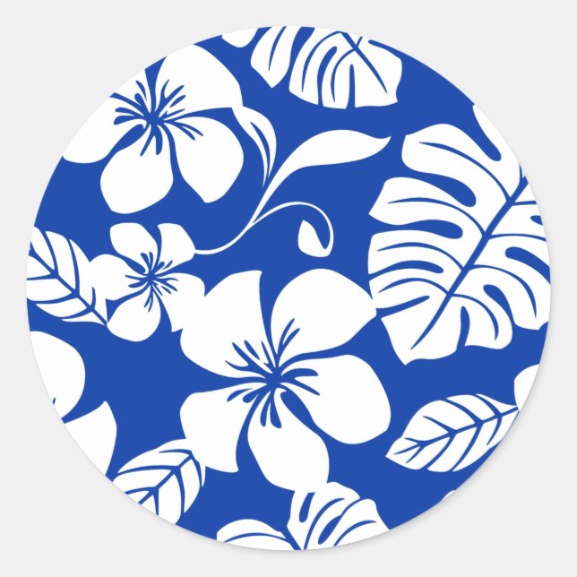 PINK BIKINI (ROYAL BLUE) CLASSIC ROUND STICKER (Vorderseite)