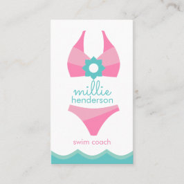 Pink Bikini Swimsuit Business oder Contact Cards Visitenkarte