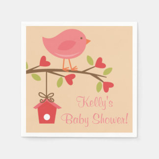 Pink Bird Baby Showroom Napkins Serviette
