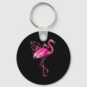 Pink Bird Flamingo Brustkrebs Bewusstsein Schlüsselanhänger