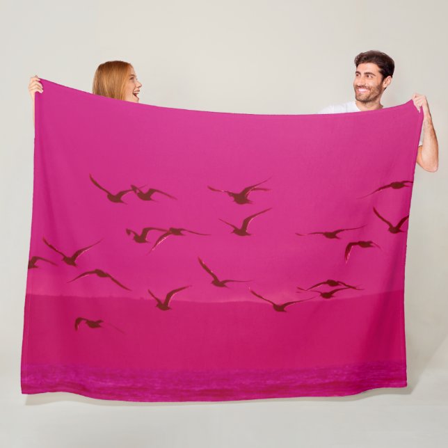 PINK BIRD FLIGHT FLEECEDECKE (Beispiel)