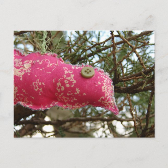 Pink Birdie Postkarte (Vorderseite)