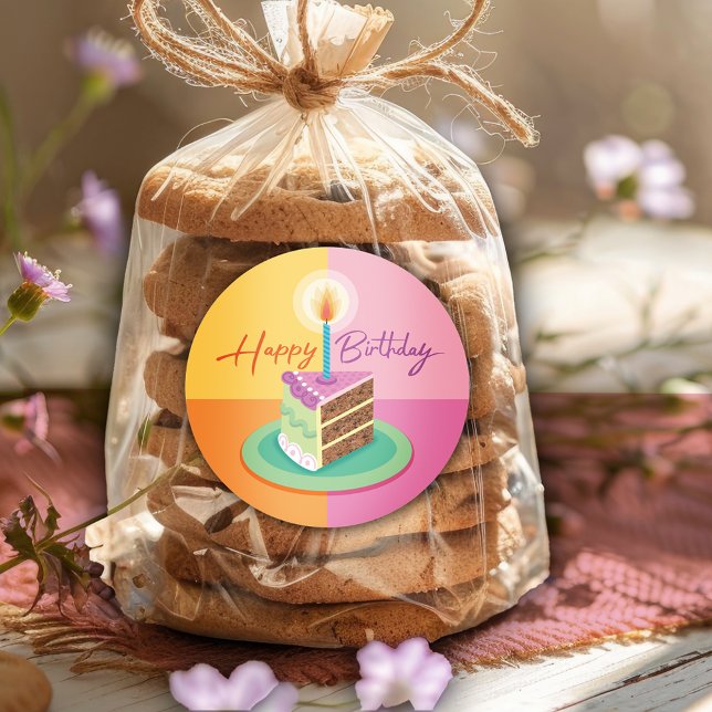 Pink Birthday Cake Sticker (Von Creator hochgeladen)