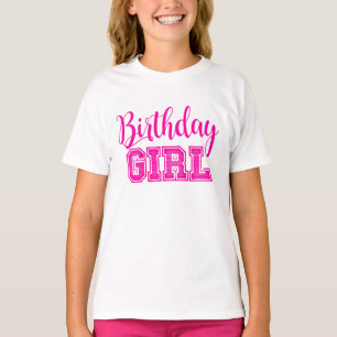 Pink Birthday Girl T - Shirt