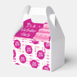 Pink Birthday Party Geschenkschachtel