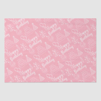 Pink Birthday Tissue Paper Seidenpapier