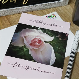 Pink Birthday wünscht ein Special Niece Karte