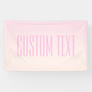 Pink bis Peach Sunset Ombre mit anpassbarem Text Banner