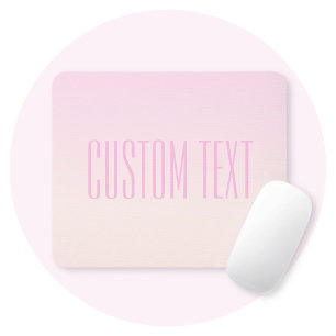Pink bis Peach Sunset Ombre mit anpassbarem Text Mousepad