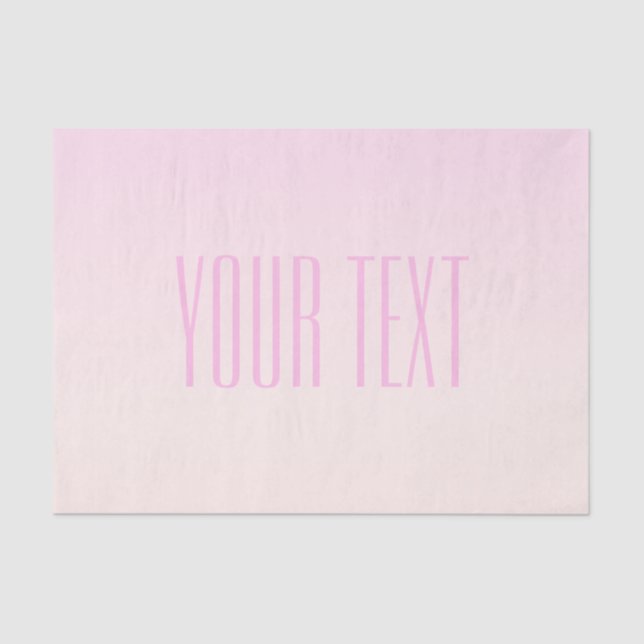 Pink bis Peach Sunset Ombre mit anpassbarem Text Seidenpapier (Vorderseite)