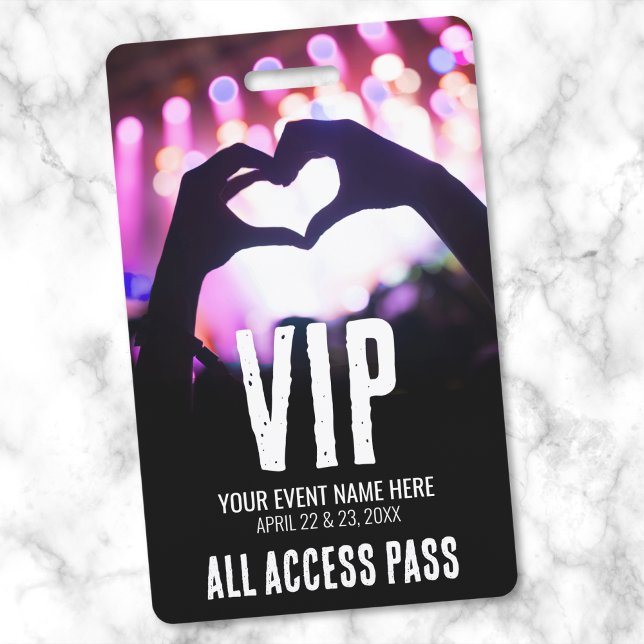 Pink Black All Access Event VIP Ausweis (Pink Black All Access Event VIP Badge)