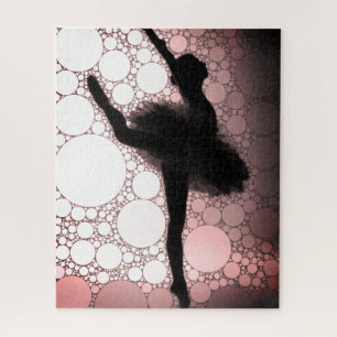 Pink Black Ballet Tanz Ballerina Puzzle