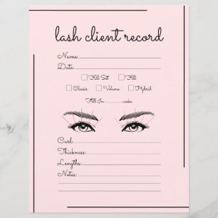Pink Black Border Script Logo Lay Client Record