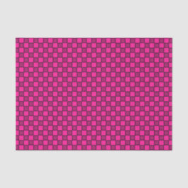 Pink Black Checkerboard Muster Seidenpapier