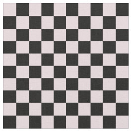Pink & Black Checkerboard Stoff