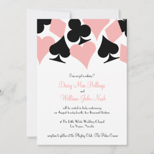 Pink & Black Destiny Las Vegas Hochzeitseinladung Einladung