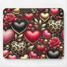 PINK BLACK GOLD VALENTINE LIEBE HERZEN