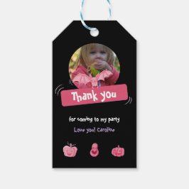 Pink & Black Halloween Geburtstag vielen Dank Geschenkanhänger