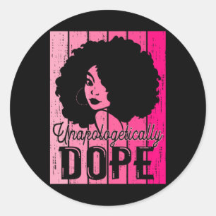 Pink Black History Month Unverblümt Drogen Bla Runder Aufkleber