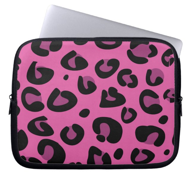Pink Black Leopard Cheetah Print Protection Case (Vorderseite)