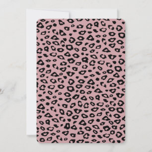 Pink Black Leopard Print Baby Dusche Einladung