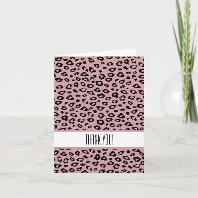 Pink Black Leopard Print Danke (Vorderseite)