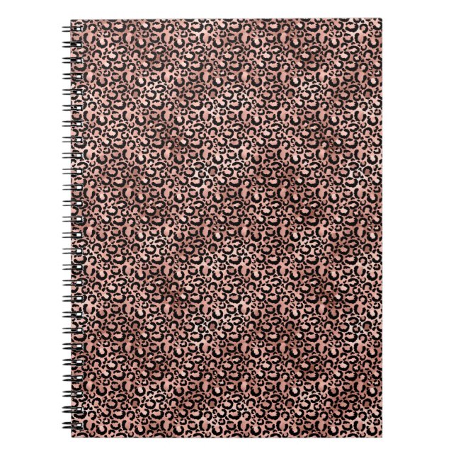 Pink Black Leopard Print Notizblock (Vorderseite)