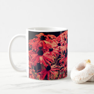 Pink Black Mit Augen Susan Floral Art Kaffeetasse