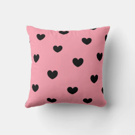Pink Black Niedlich gemütlich Moderne Romantische Kissen