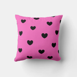 Pink Black Niedlich gemütlich Moderne Romantische Kissen