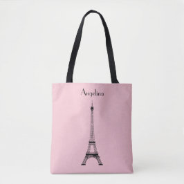 Pink Black Paris Eiffelturm mit Namen