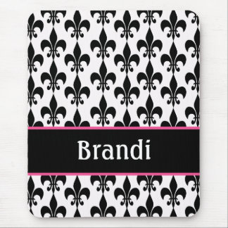 Pink Black Personalisiert Lilie Mousepad
