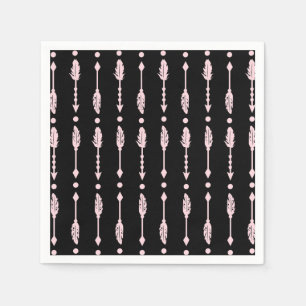 Pink & Black Pfeile Wild ONE Mädchen Geburtstagsfe Serviette