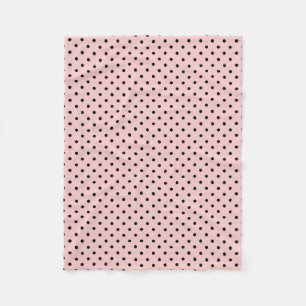 Pink Black Polak Dot Fleecedecke