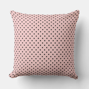 Pink Black Polak Dot Kissen