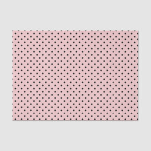 Pink Black Polak Dot Seidenpapier