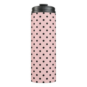 Pink Black Polak Dot Thermosbecher