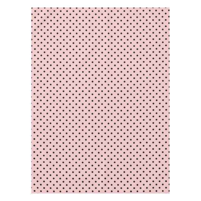 Pink Black Polak Dot Tischdecke (Vorderseite)
