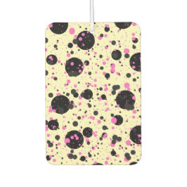 Pink & Black Polka Dot Glam Pattern Autolufterfrischer