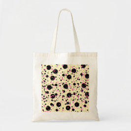 Pink & Black Polka Dot Glam Pattern Tragetasche