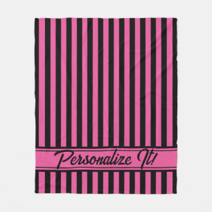 Pink Black Race Halloween Fleecedecke