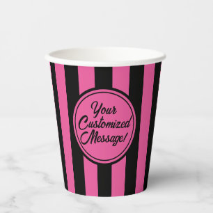 Pink Black Race Halloween Paper Cups Pappbecher