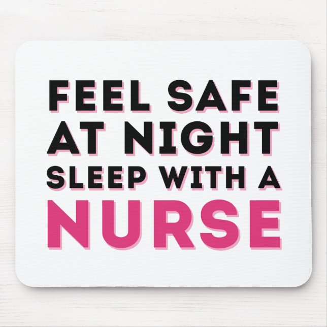 Pink Black Sassy Nurse Spaß Mousepad (Vorne)