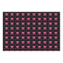 Pink Black Skull Pattern Goth Girl