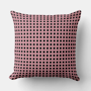 Pink Black Weave Pattern Kissen
